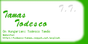 tamas todesco business card